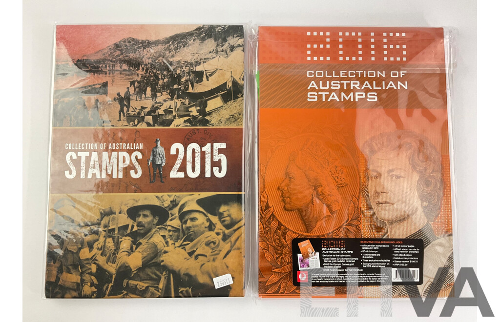 Australian 2015 and 2016 Collection of Australian Stamps Albums - Face Value $248