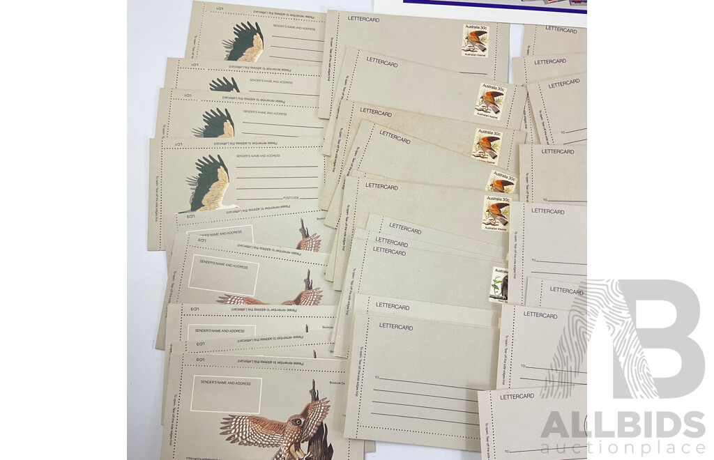 Australian 1980's Bird Letter Cards First Day Covers/Blanks with Players Swissh Phone Card Souvenir Pack