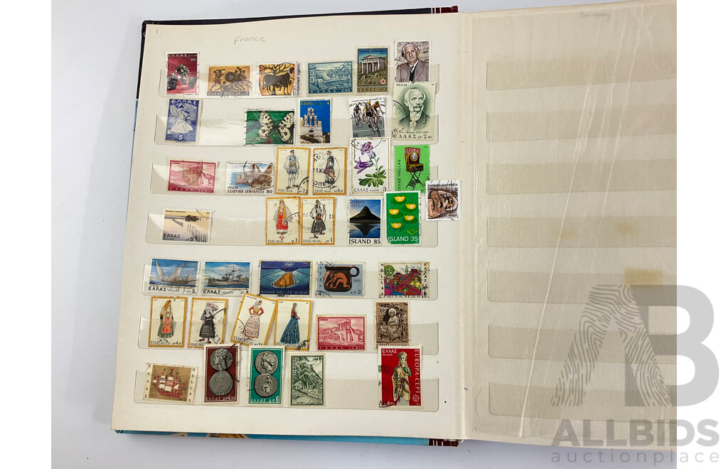 Collection of Mostly European Cancelled Stamps Including Greece, Hungary, Poland, Romania, San Marino and More