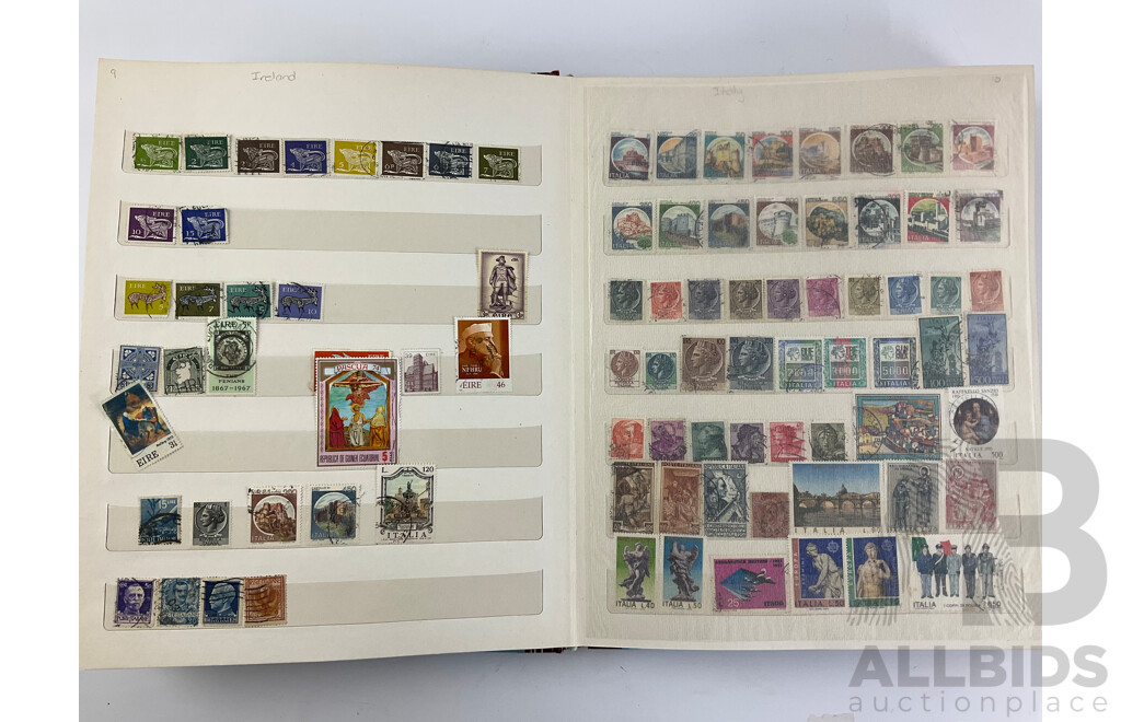 Collection of Mostly European Cancelled Stamps Including Greece, Hungary, Poland, Romania, San Marino and More