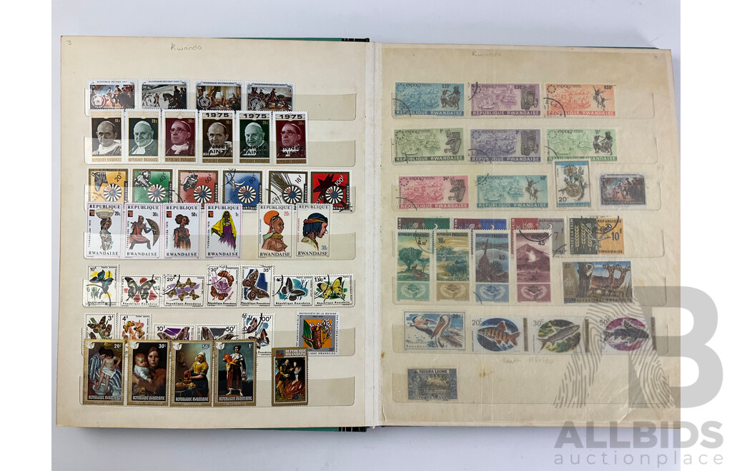 Album of Cancelled Stamps From Africa, Bhutan and Pacific Countries