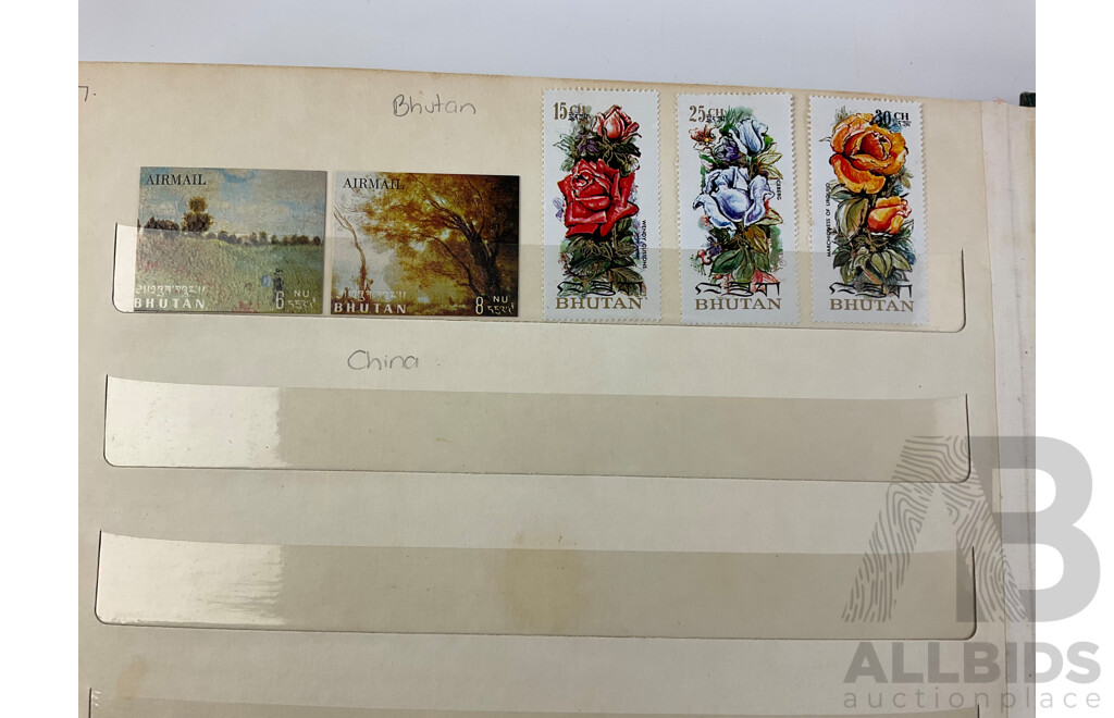 Album of Cancelled Stamps From Africa, Bhutan and Pacific Countries