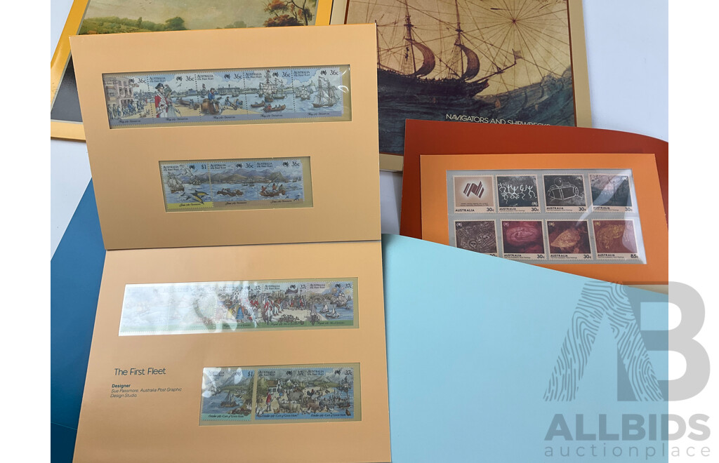 Australian 1988 Bicentennial Stamps, Folder of Five Booklets