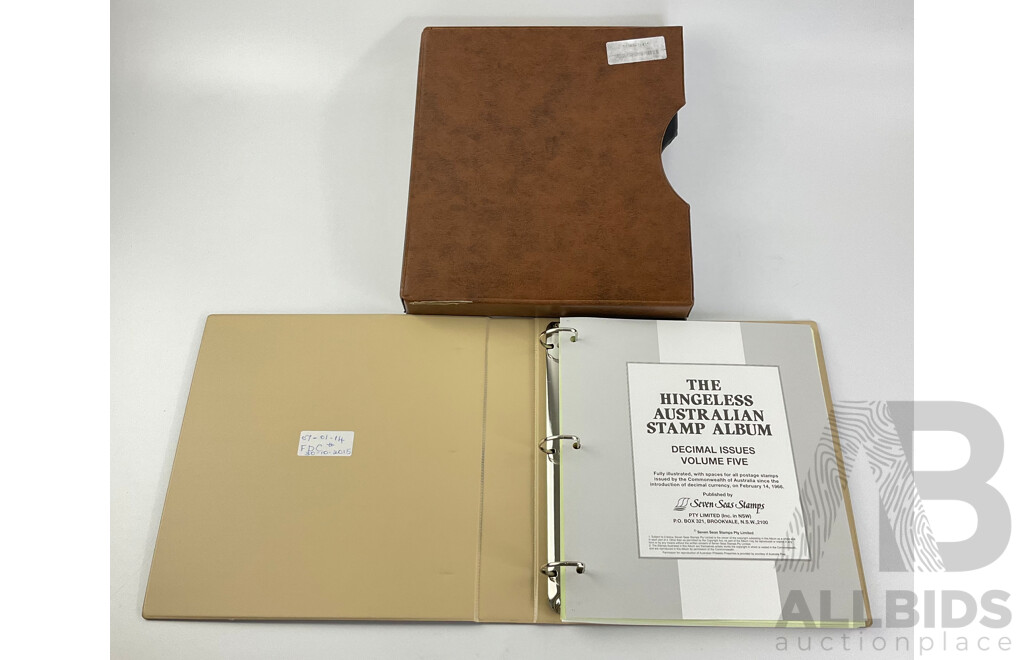 Australian Seven Seas Decimal Volume Five Stamp Album, Empty with Slipcase