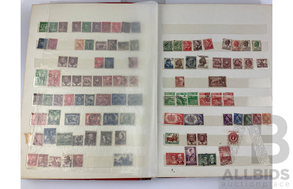 Two Albums of Australian Cancelled Stamps, Examples 1946 to 1979 and Mint Stamps 1984 to 1993 - Face Value $200