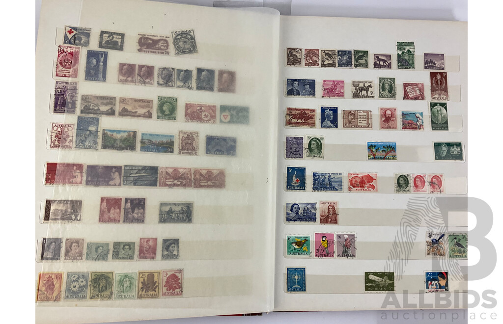 Two Albums of Australian Cancelled Stamps, Examples 1946 to 1979 and Mint Stamps 1984 to 1993 - Face Value $200