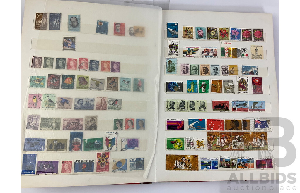 Two Albums of Australian Cancelled Stamps, Examples 1946 to 1979 and Mint Stamps 1984 to 1993 - Face Value $200