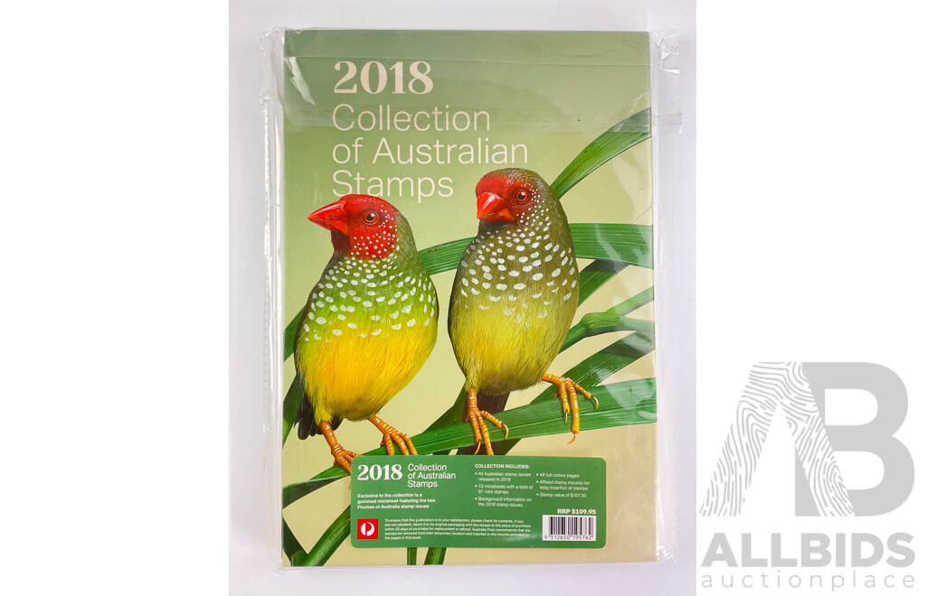 Australian 2018 Collection of Australian Stamps Album - Face Value $107