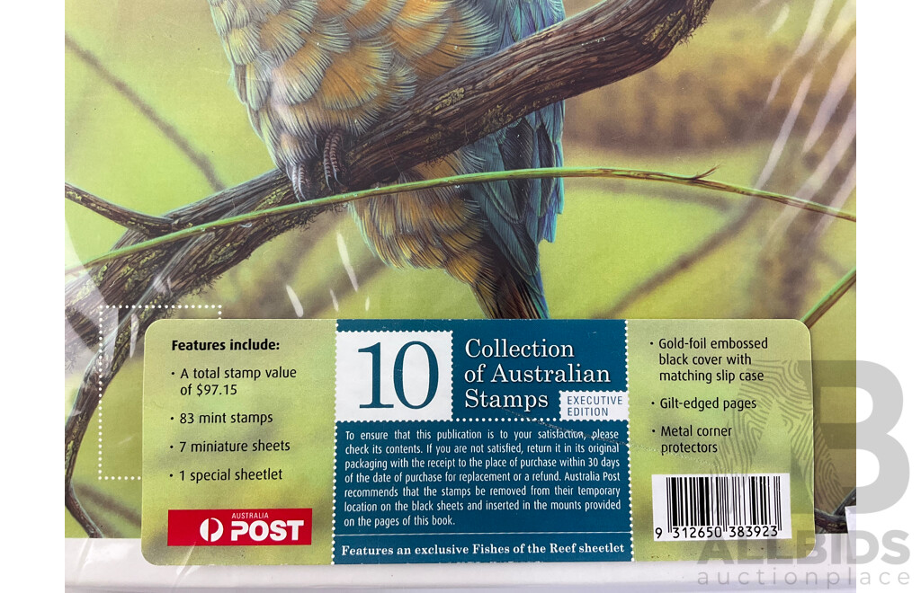 Australian 2010 Collection of Australian Stamps Album - Face Value $97