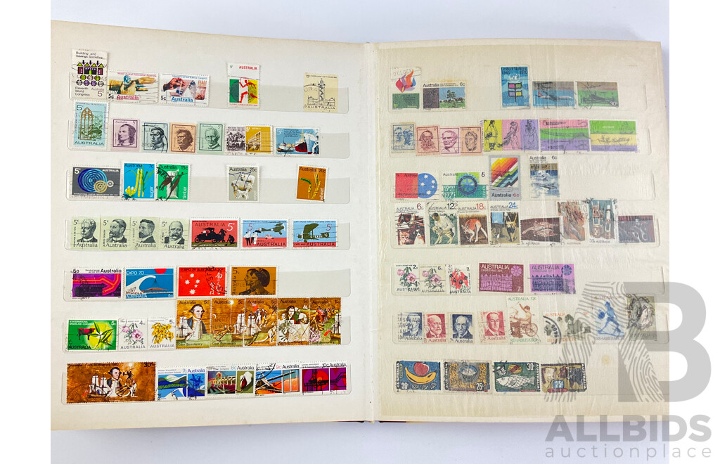 Album of Australian Cancelled Stamps, Examples From 1945 to 1981
