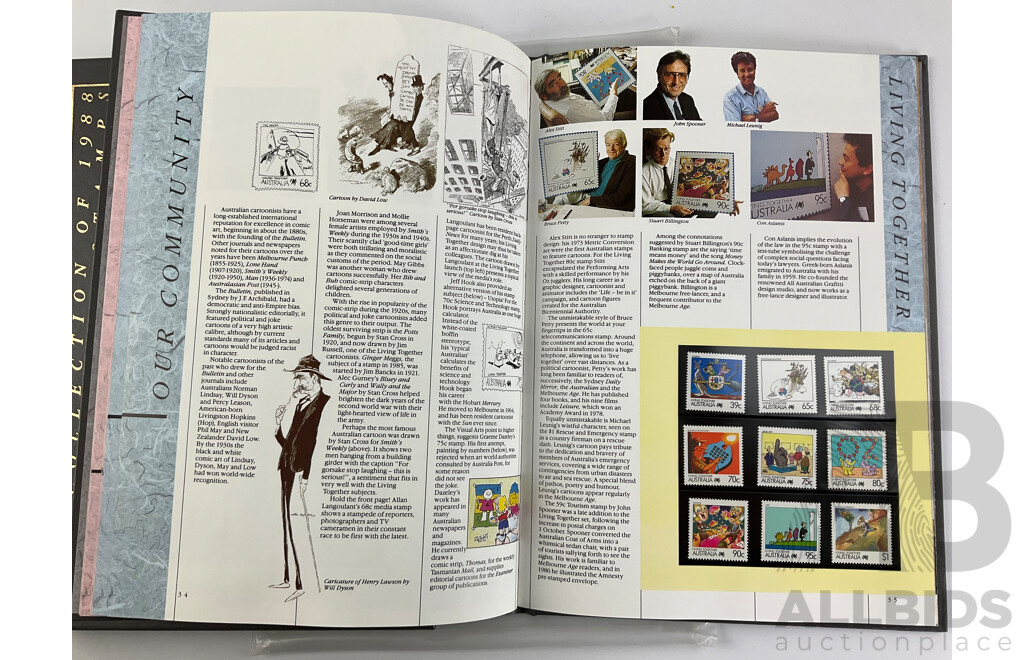 The Collection of 1988 Australian Stamps Album