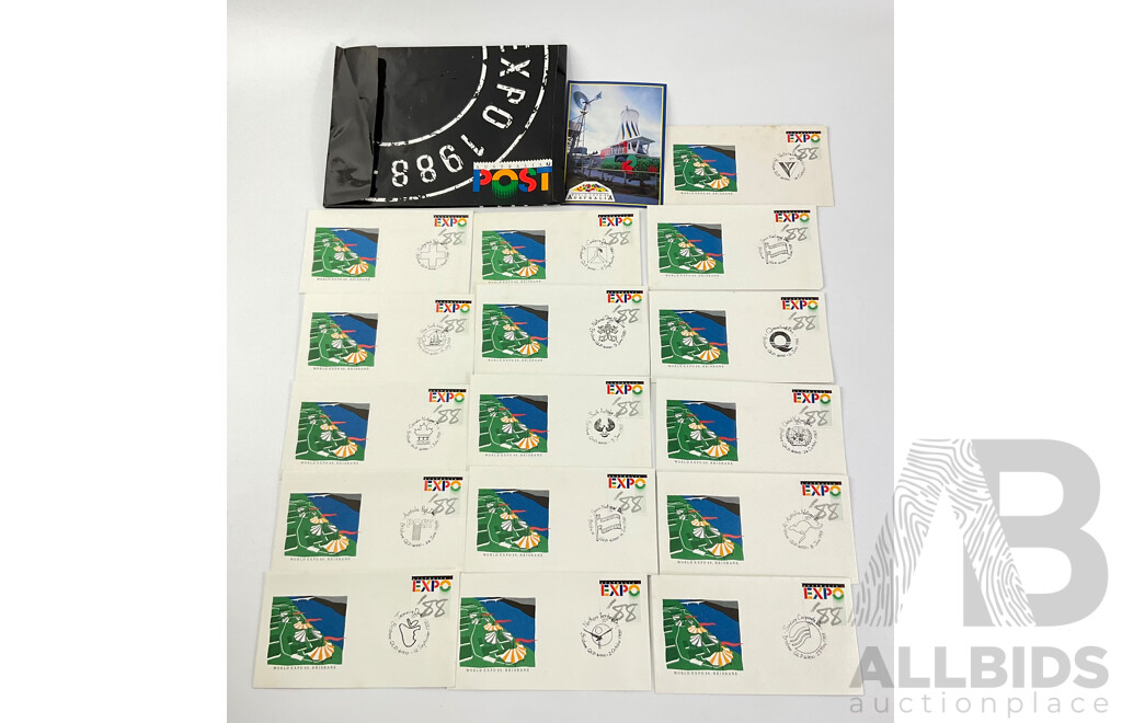 Australian 1988 World Expo Envelopes with Momentous Event Stamps(16)