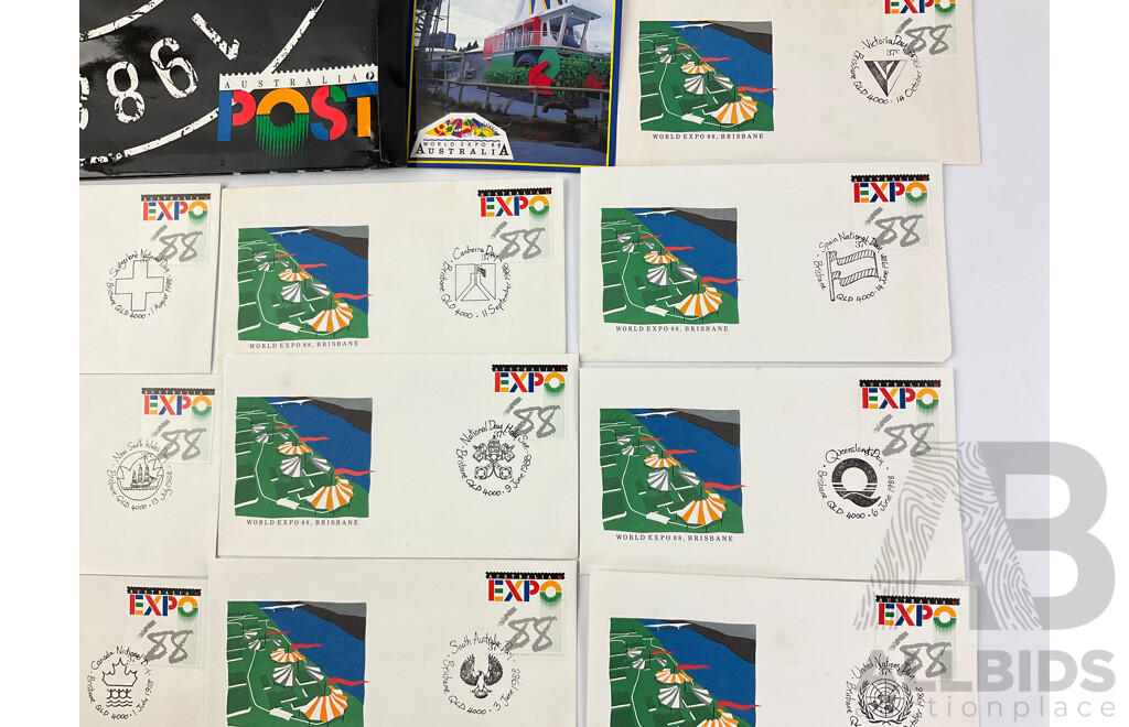 Australian 1988 World Expo Envelopes with Momentous Event Stamps(16)