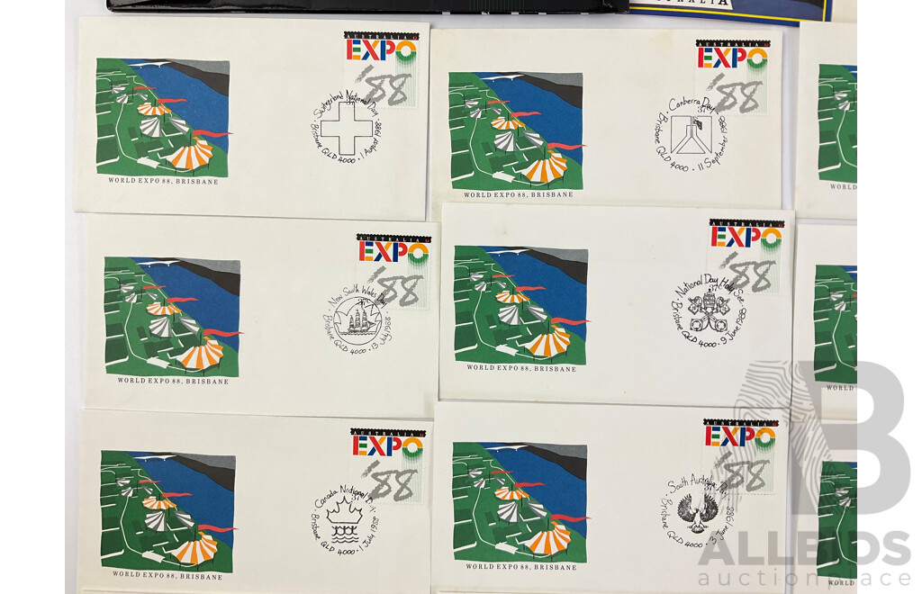 Australian 1988 World Expo Envelopes with Momentous Event Stamps(16)