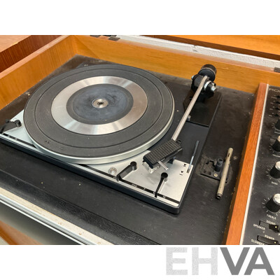 Vintage Teak Turntable Suite by ROLLS with Detached Speakers- Record Player and Radio