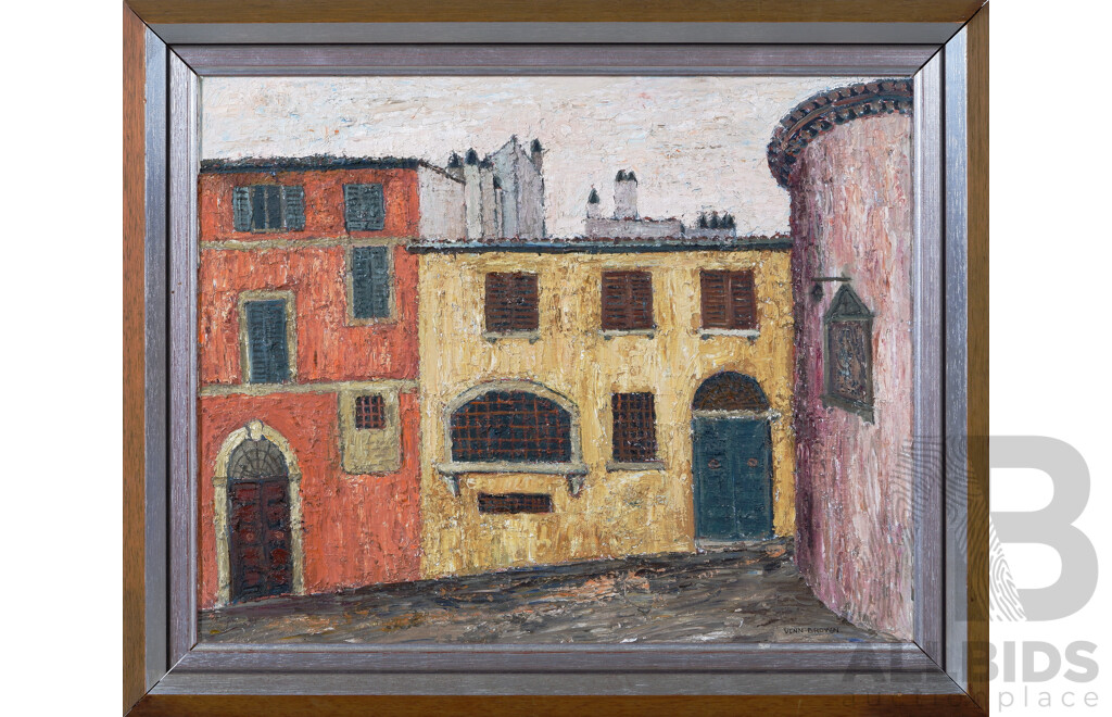 Janet Venn-Brown, (1922-2021), Vicolo Del Buco, Roma, Oil on Canvas, (1972), 49.5 x 60 cm (frame)