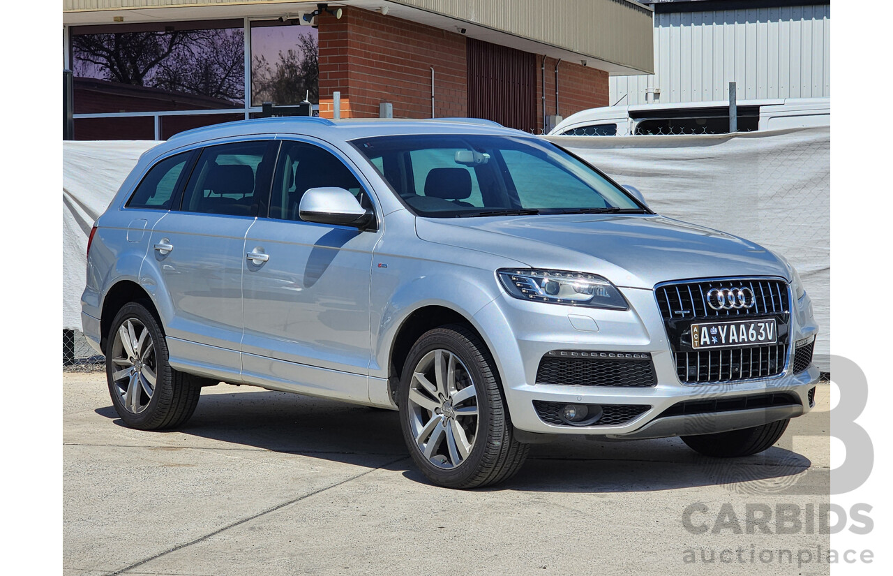 8/2012 Audi Q7 3.0 TDI Quattro MY12 4d Wagon Silver Or Chrome 3.0L