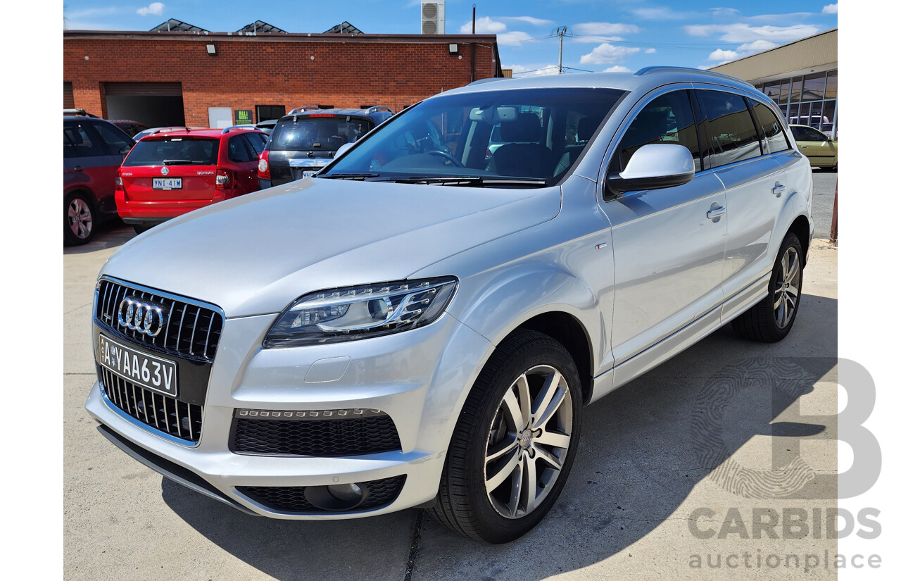 8/2012 Audi Q7 3.0 TDI Quattro MY12 4d Wagon Silver Or Chrome 3.0L