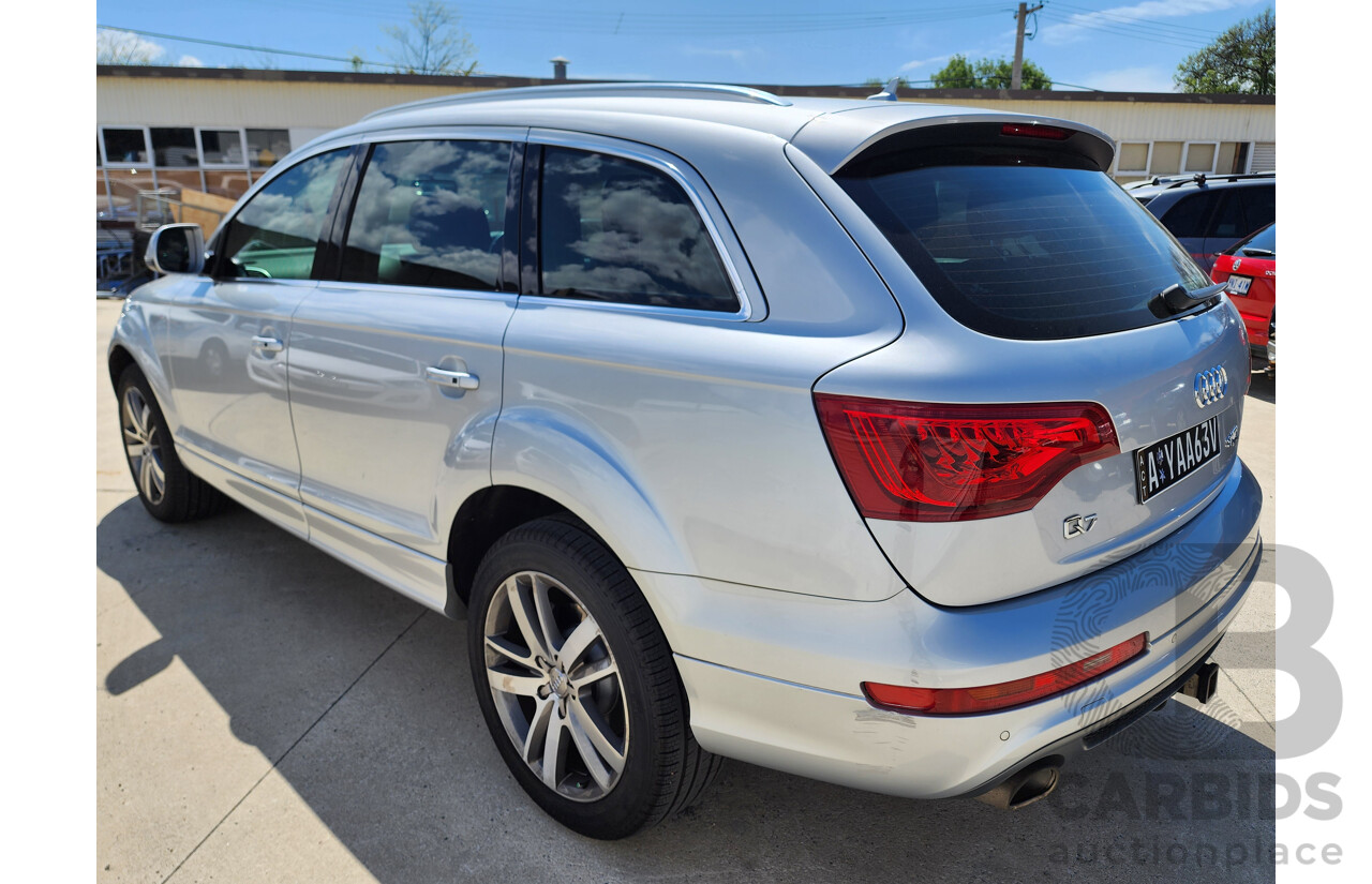 8/2012 Audi Q7 3.0 TDI Quattro MY12 4d Wagon Silver Or Chrome 3.0L