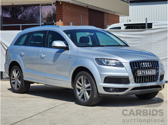 8/2012 Audi Q7 3.0 TDI Quattro MY12 4d Wagon Silver Or Chrome 3.0L