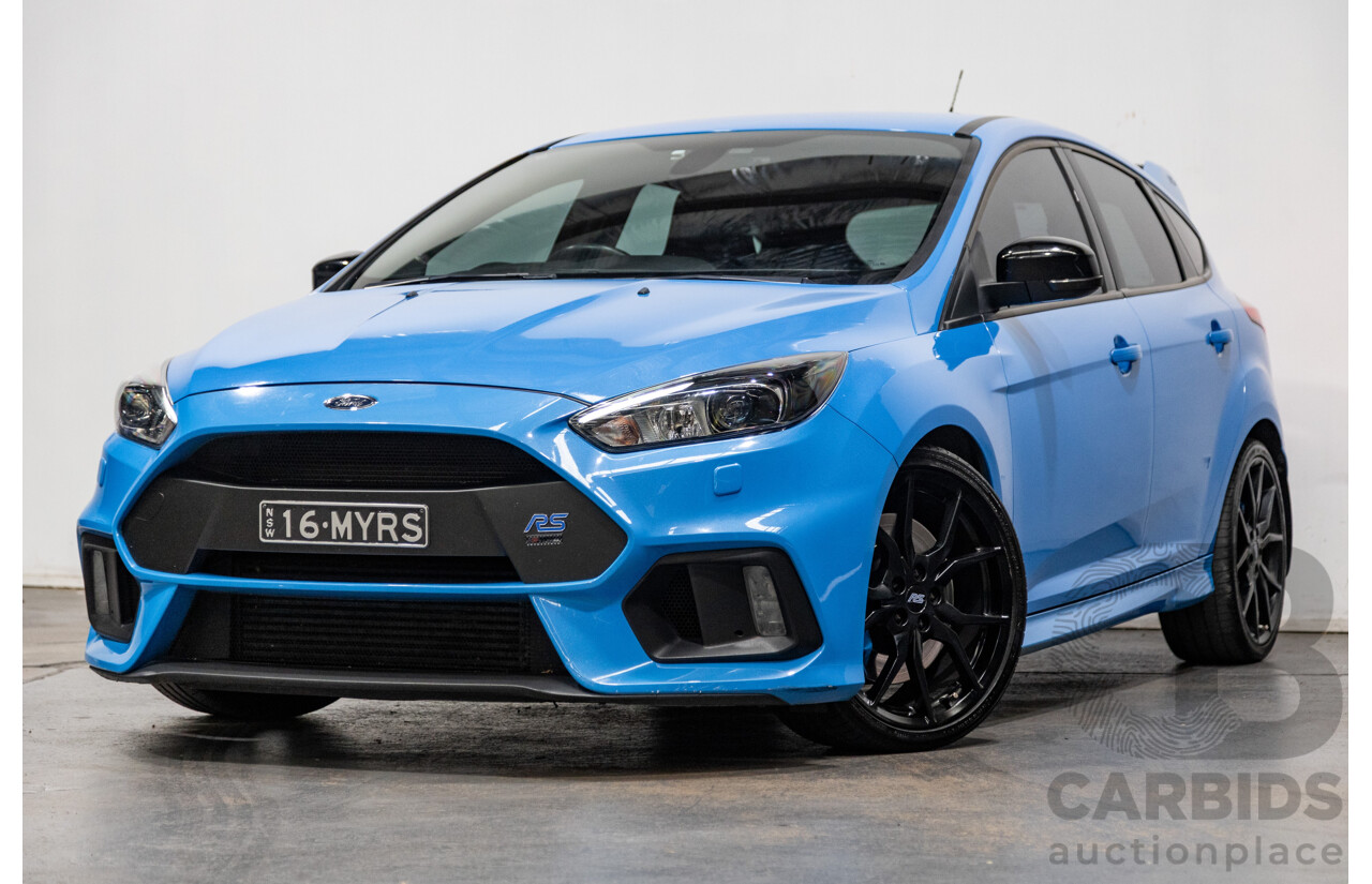 10/2016 Ford Focus RS (AWD) LZ MY17 4d Hatchback Nitrous Blue Turbo 2.3L