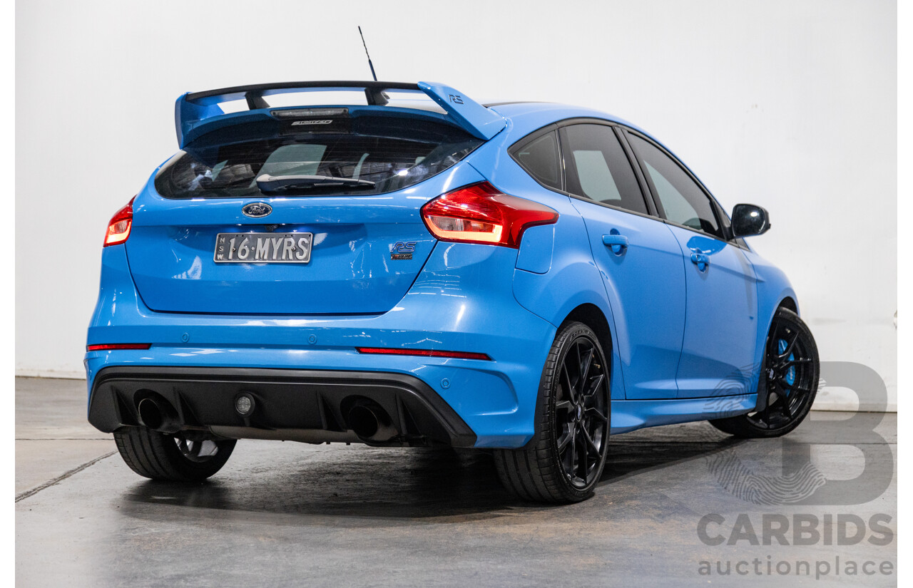 10/2016 Ford Focus RS (AWD) LZ MY17 4d Hatchback Nitrous Blue Turbo 2.3L