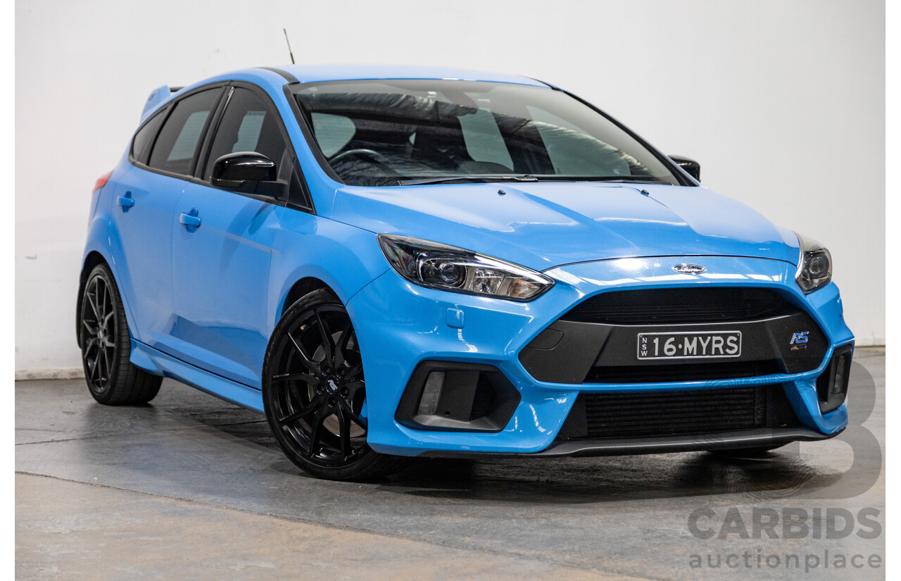 10/2016 Ford Focus RS (AWD) LZ MY17 4d Hatchback Nitrous Blue Turbo 2.3L