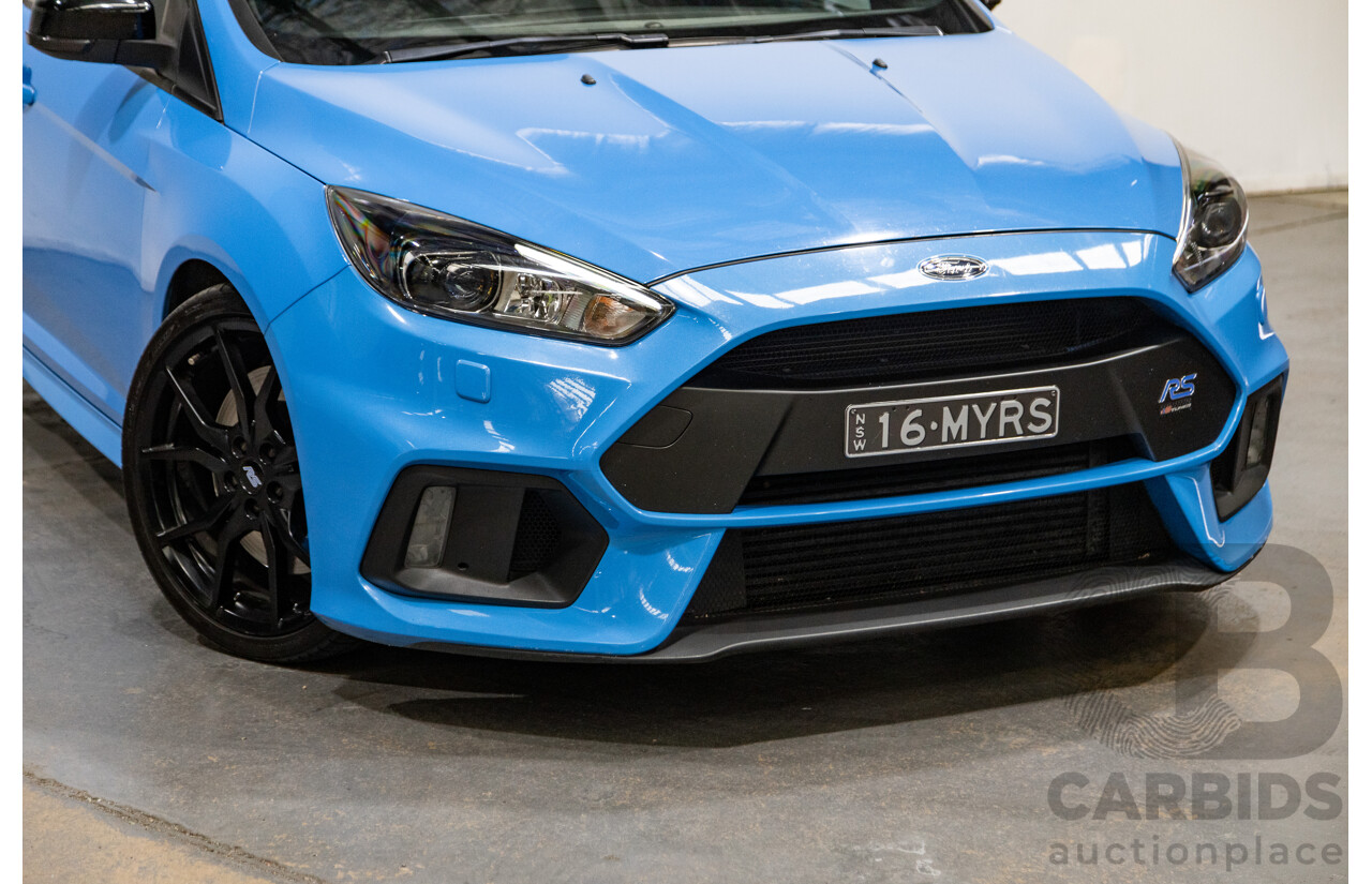 10/2016 Ford Focus RS (AWD) LZ MY17 4d Hatchback Nitrous Blue Turbo 2.3L