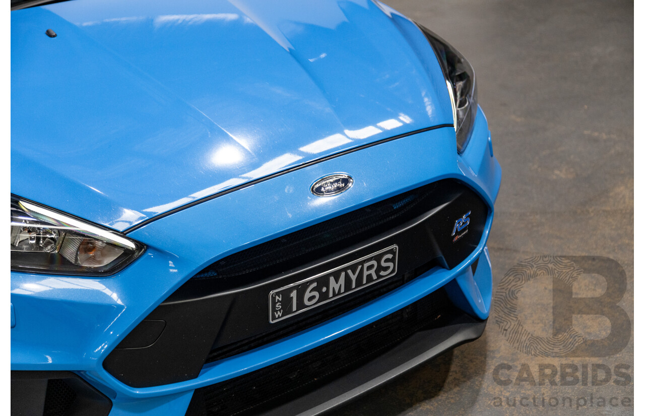 10/2016 Ford Focus RS (AWD) LZ MY17 4d Hatchback Nitrous Blue Turbo 2.3L