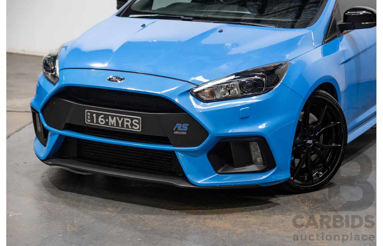 10/2016 Ford Focus RS (AWD) LZ MY17 4d Hatchback Nitrous Blue Turbo 2.3L