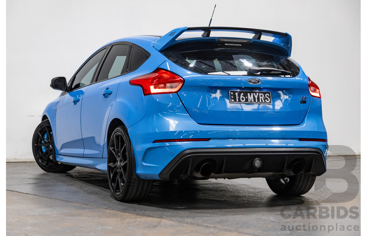 10/2016 Ford Focus RS (AWD) LZ MY17 4d Hatchback Nitrous Blue Turbo 2.3L