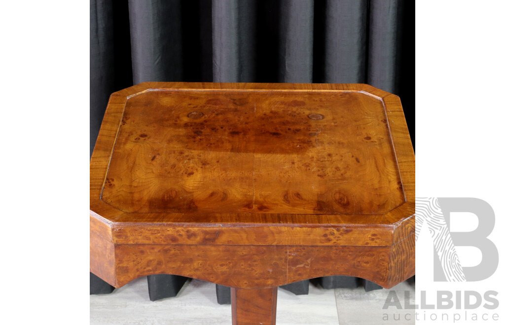 Art Deco Bur Walnut Occasional Table