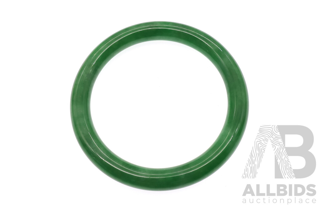 Jade Carved Bangle 56mm Internal Diameter