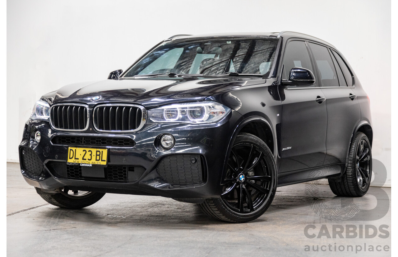 4/2018 BMW X5 Xdrive 30d (AWD) M-Sport Package F15 MY18 4d Wagon Carbon Black Metallic Turbo Diesel 3.0L