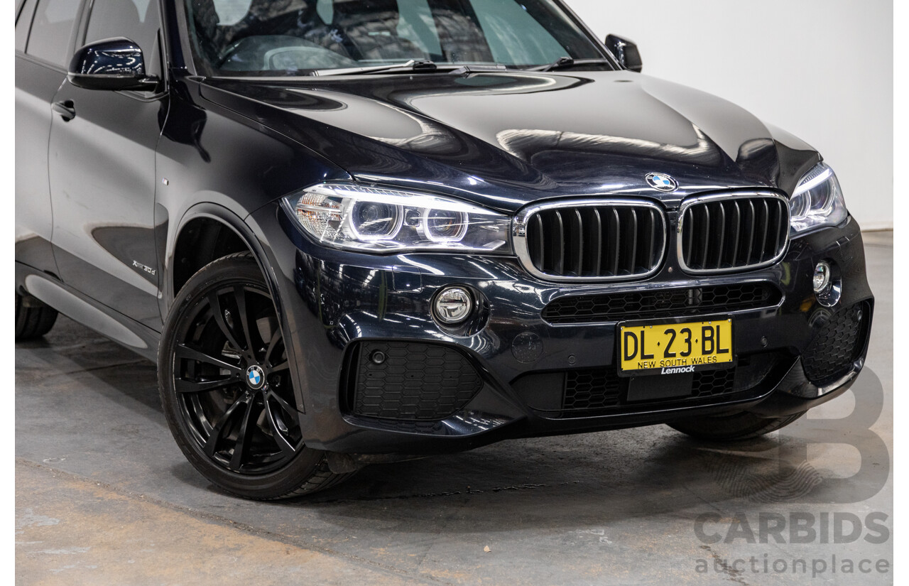 4/2018 BMW X5 Xdrive 30d (AWD) M-Sport Package F15 MY18 4d Wagon Carbon Black Metallic Turbo Diesel 3.0L