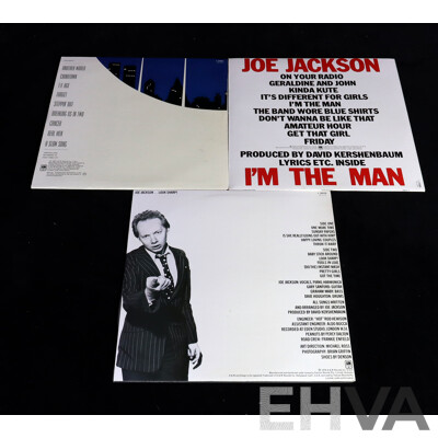 Three Vintage Joe Jackson Vinyl LP Record Titles Comprising Night & Day, I'm The Man, Look Sharp