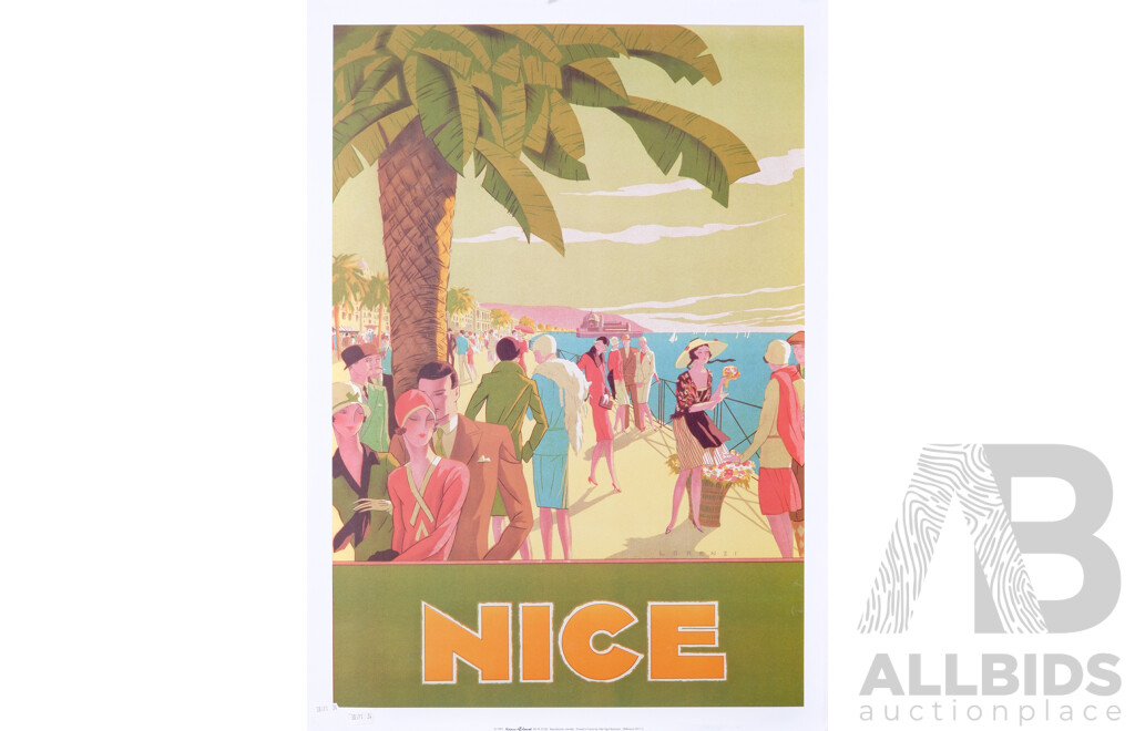 Nice and Bains De Mer St. Lunaire, Gd Hotel De La Plage, Pair of Colour Reproduction Posters, 70 x 50 cm (larger) (2)