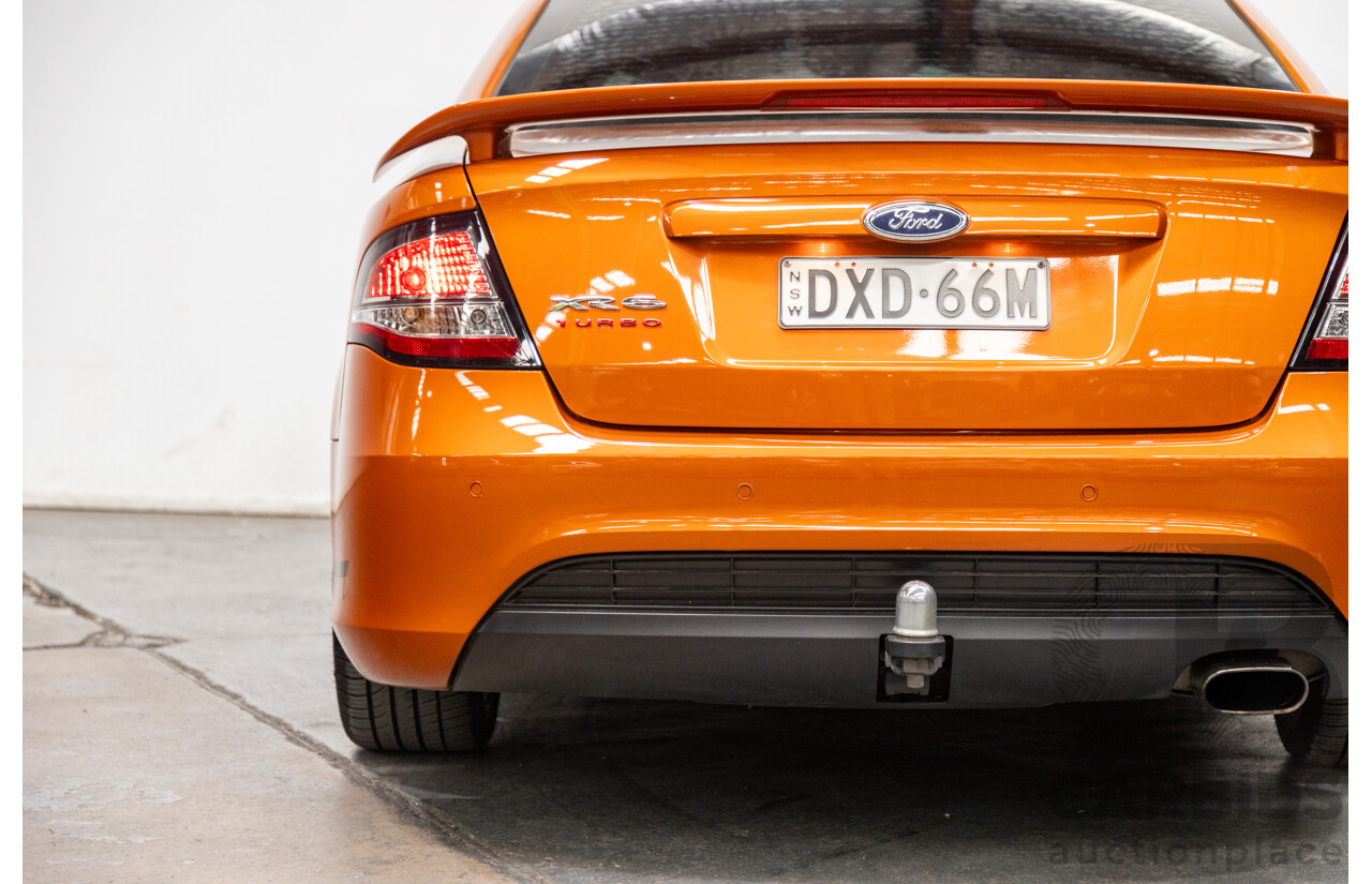 2/2012 Ford Falcon XR6T FG MK2 4d Sedan Suburst Orange Turbo 4.0L