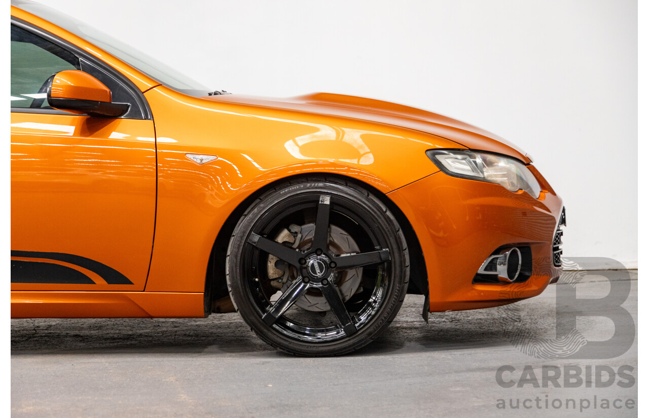 2/2012 Ford Falcon XR6T FG MK2 4d Sedan Suburst Orange Turbo 4.0L