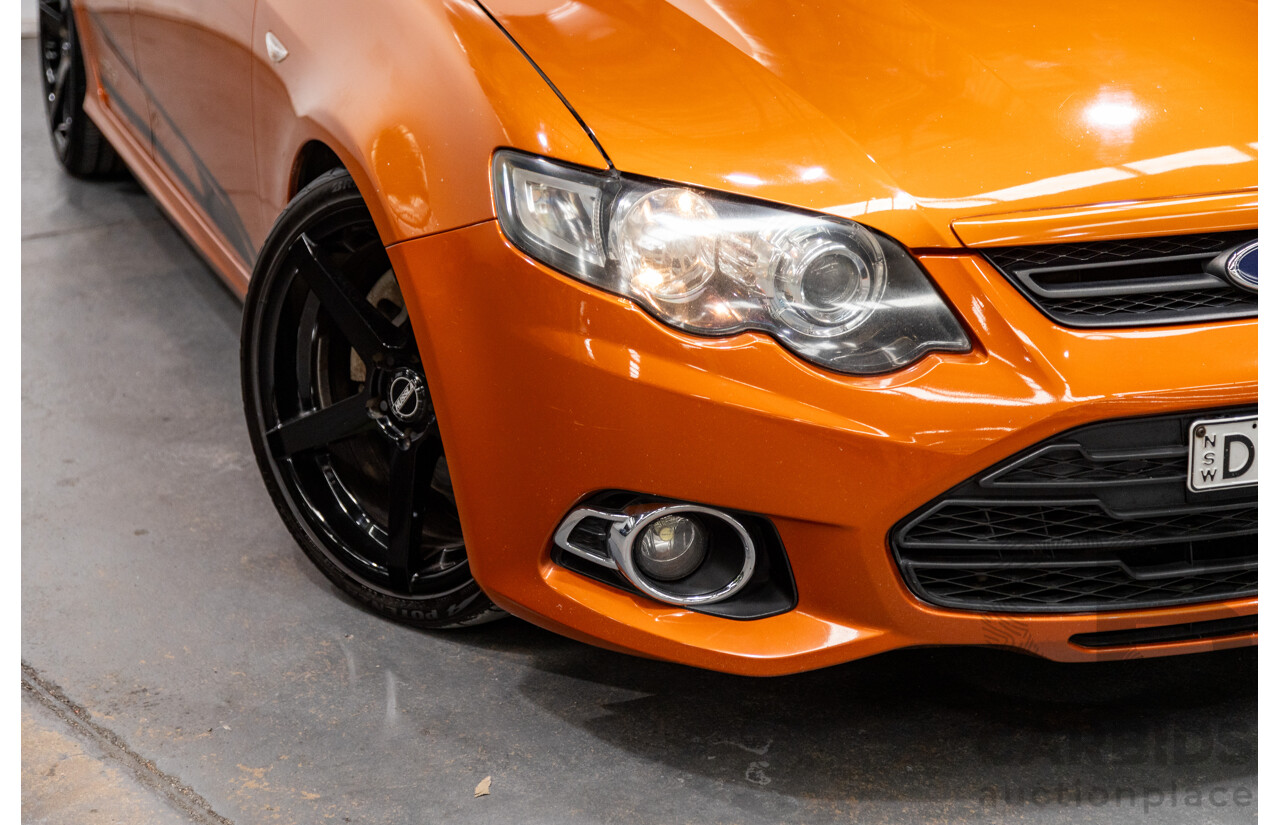 2/2012 Ford Falcon XR6T FG MK2 4d Sedan Suburst Orange Turbo 4.0L