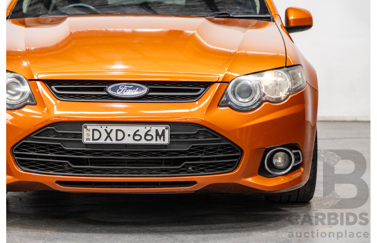 2/2012 Ford Falcon XR6T FG MK2 4d Sedan Suburst Orange Turbo 4.0L