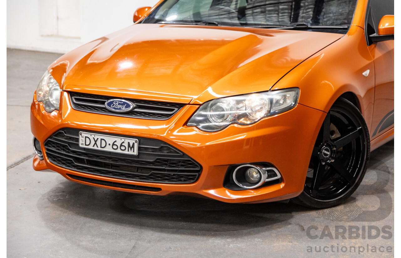 2/2012 Ford Falcon XR6T FG MK2 4d Sedan Suburst Orange Turbo 4.0L