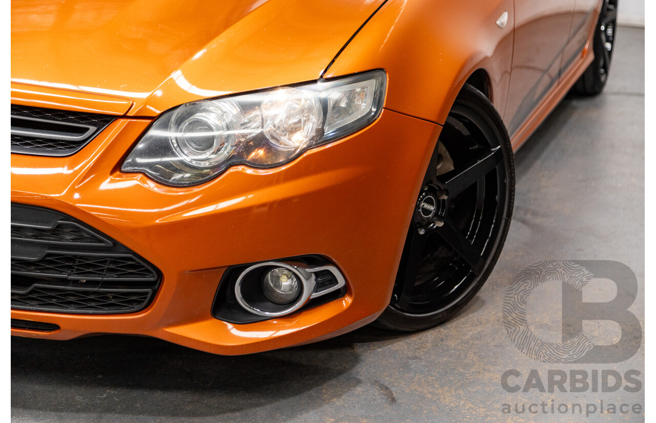 2/2012 Ford Falcon XR6T FG MK2 4d Sedan Suburst Orange Turbo 4.0L