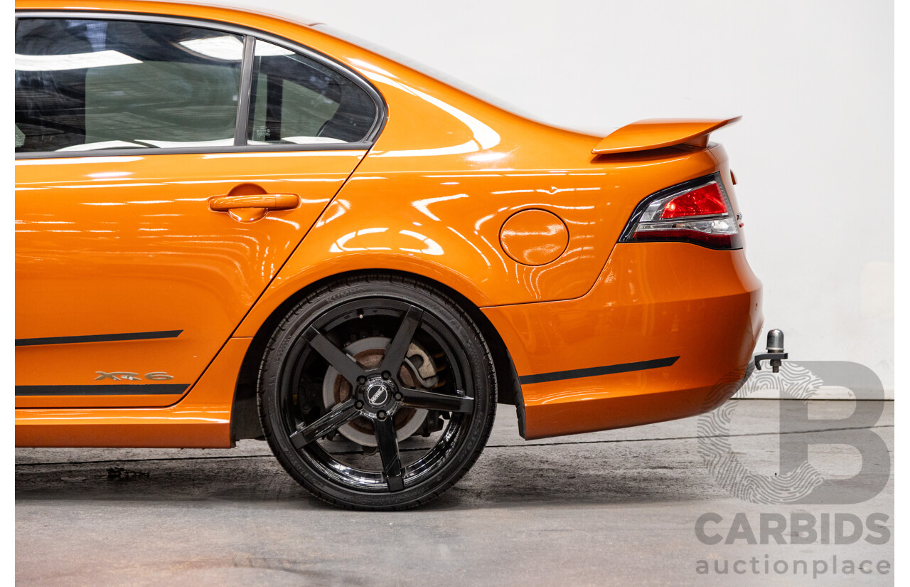 2/2012 Ford Falcon XR6T FG MK2 4d Sedan Suburst Orange Turbo 4.0L