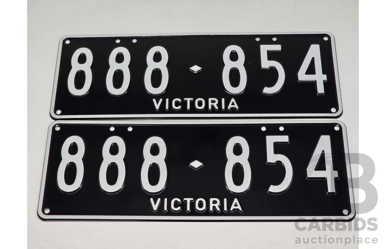 Victorian VIC Custom 6 - Digit  Number Plate - 888.854