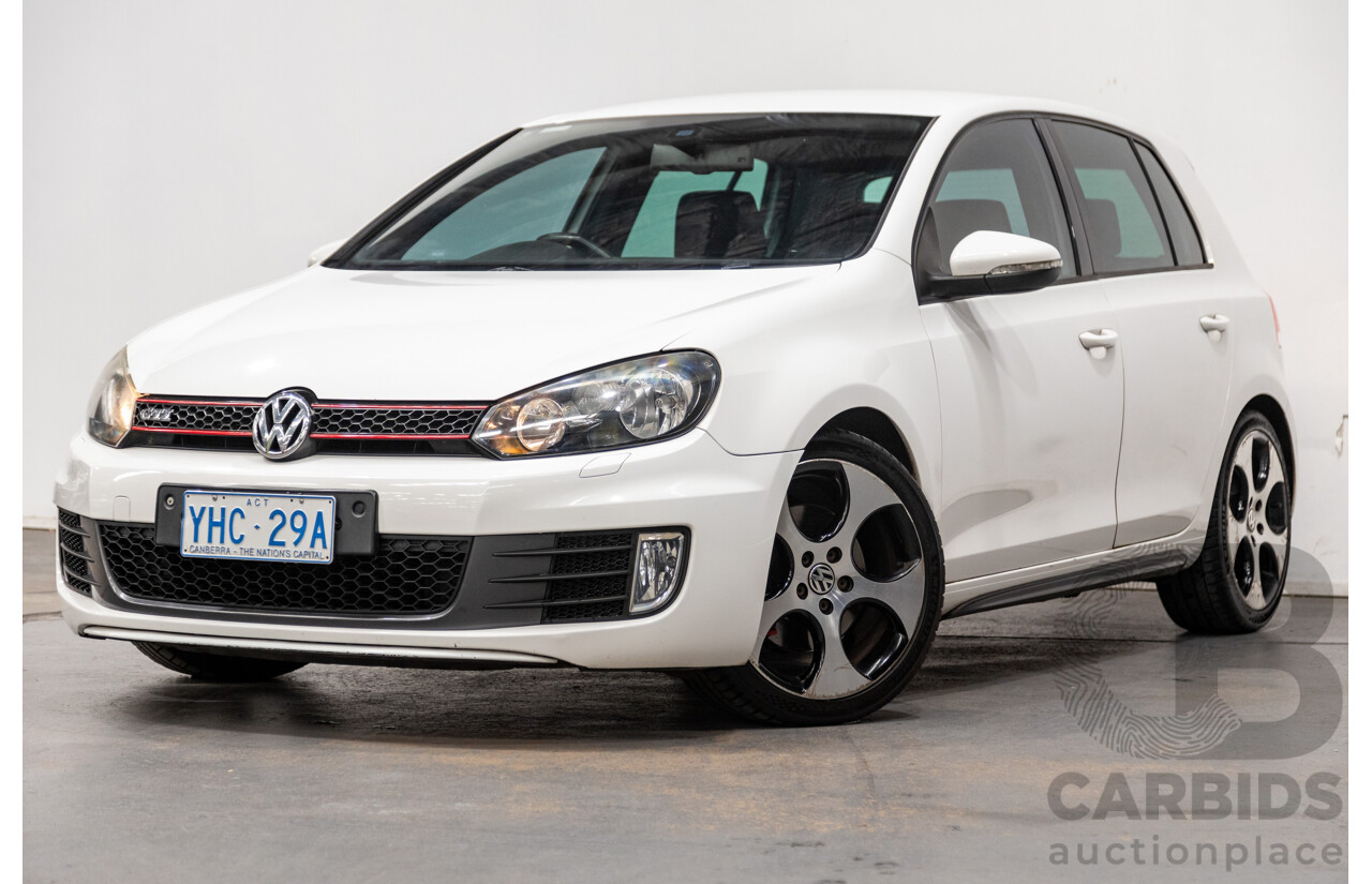 6/2010 Volkswagen Golf GTi 1K MY10 5d Hatchback White Turbo 2.0L