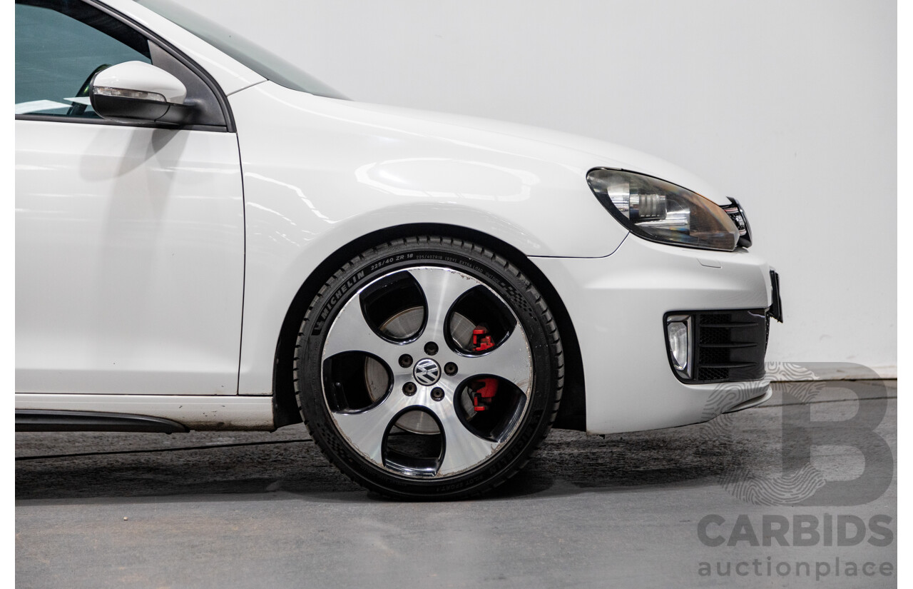 6/2010 Volkswagen Golf GTi 1K MY10 5d Hatchback White Turbo 2.0L