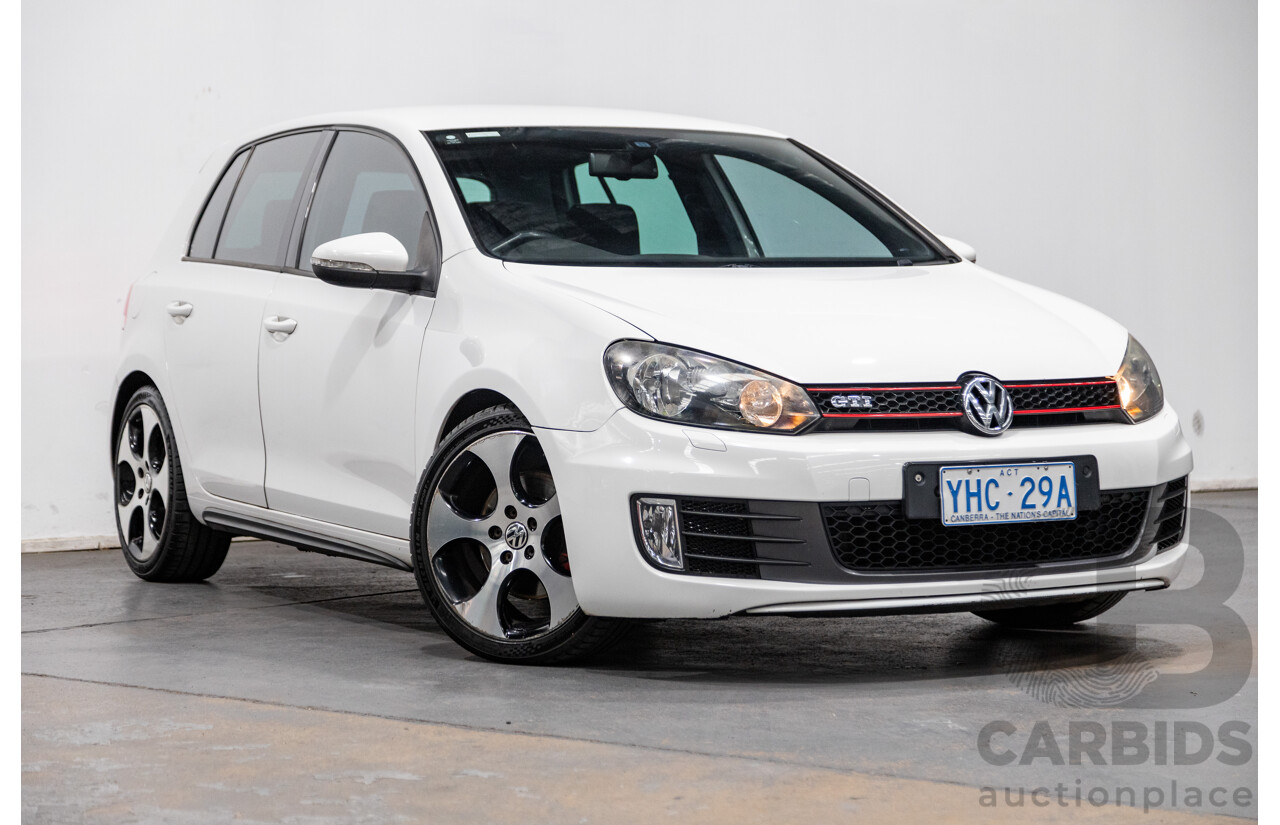 6/2010 Volkswagen Golf GTi 1K MY10 5d Hatchback White Turbo 2.0L