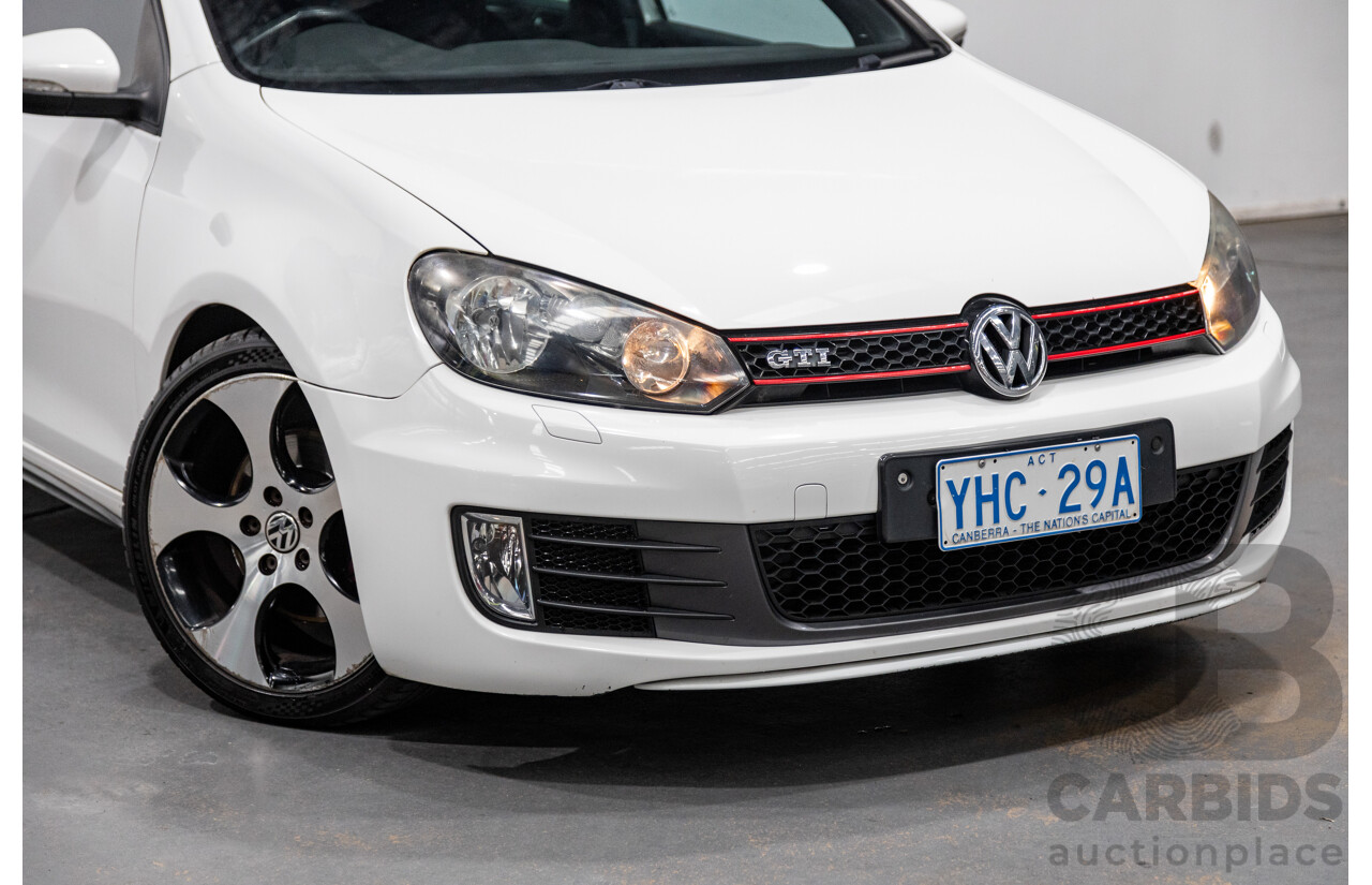 6/2010 Volkswagen Golf GTi 1K MY10 5d Hatchback White Turbo 2.0L