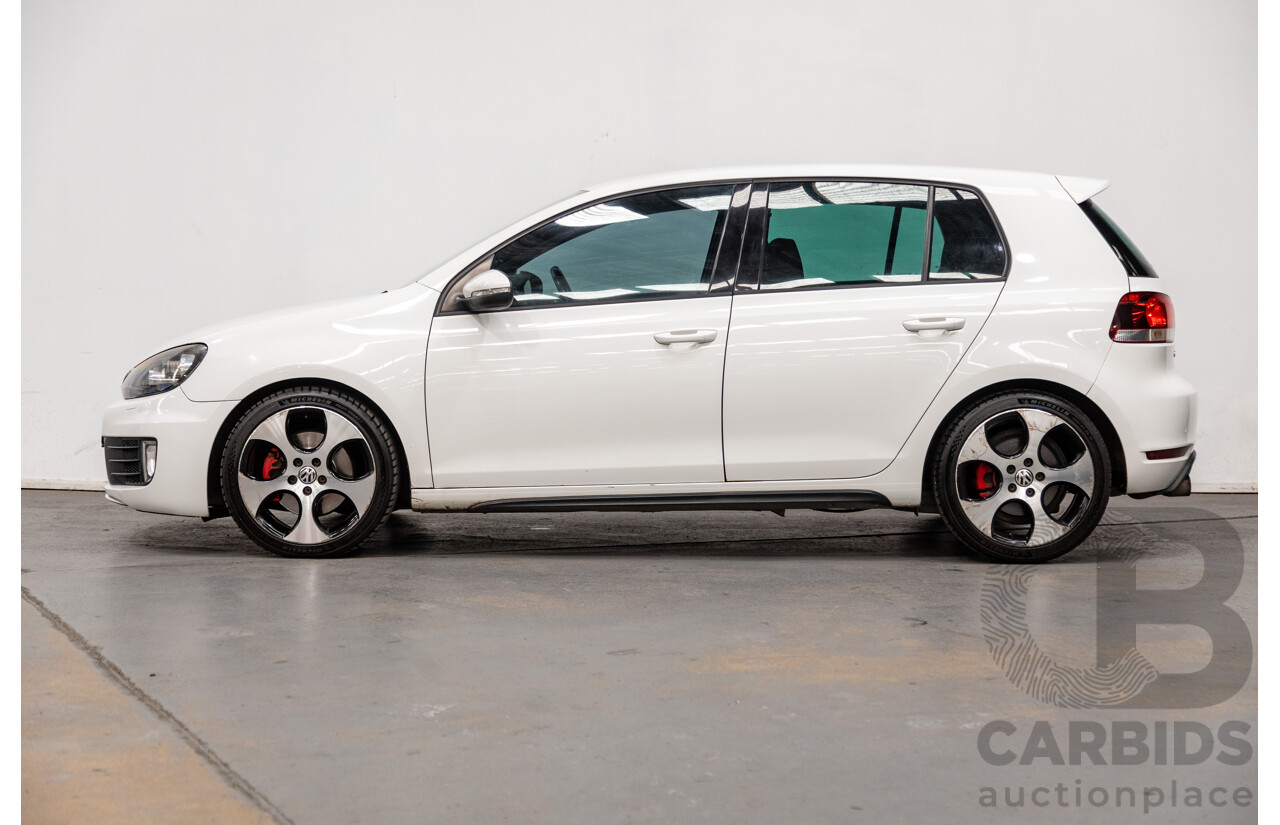 6/2010 Volkswagen Golf GTi 1K MY10 5d Hatchback White Turbo 2.0L